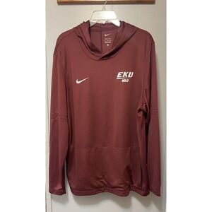 EKU Golf Nike Dri Fit Hoodie Men's Xl Maroon Performance Polyester Pockets